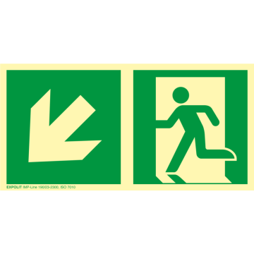 Rettungsweg Links Abwärts