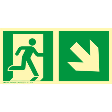 Rettungsweg Rechts Abwärts