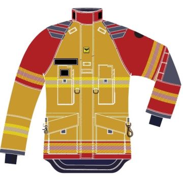 Veste feu courte Viking Performer gold/rouge type WERDENBERG