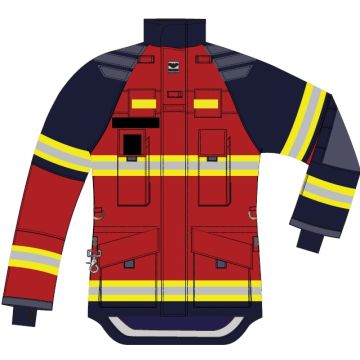 Veste feu courte Viking Performer rouge/bleue type JOLIMONT