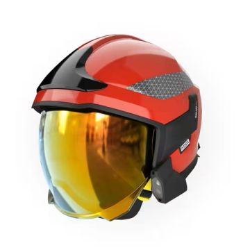Feuerwehrhelm GALLET F1  gold Gesichtsschutzvisier
