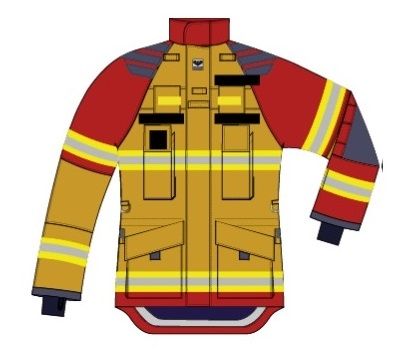 Veste feu courte Viking Performer gold/rouge type BERNE