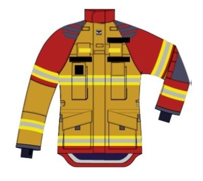 Veste feu courte Viking Performer gold/rouge type BERNE