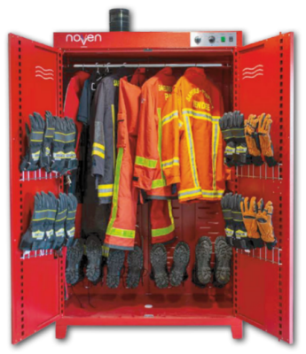 Dispositif de séchage/désinfection/décontamination pour sapeurs-pompiers