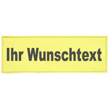 Panneau réfléchissant - mat - velcro - 12.5 x 5 cm - jaune citron - texte au choix