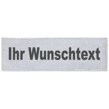 Reflexschild - matt - Klett - 12.5x5cm - silber - Wunschtext