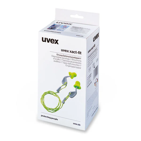 Bouchons auriculaires jetables uvex xact-fit, boîte de 50 paires